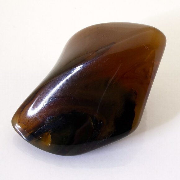 Polished Fossilized Amber Stone, Palm Piece, House Warming Gift, 27.1 grams - Picture 4 of 6